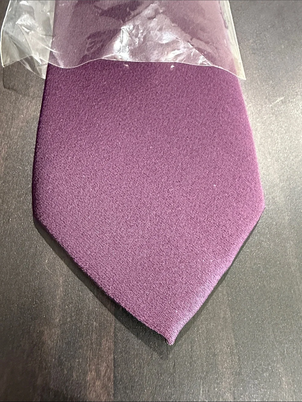 Azazie Stretch Satin Skinny Plum-74 Purple Tie